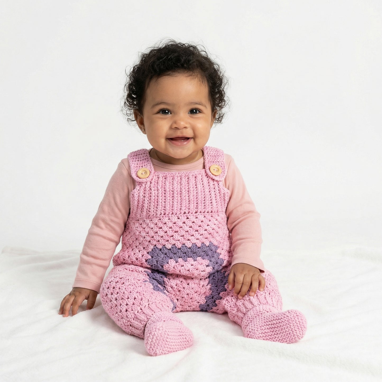 Gestrickte Baby-Socken aus Baumwolle | Rosa