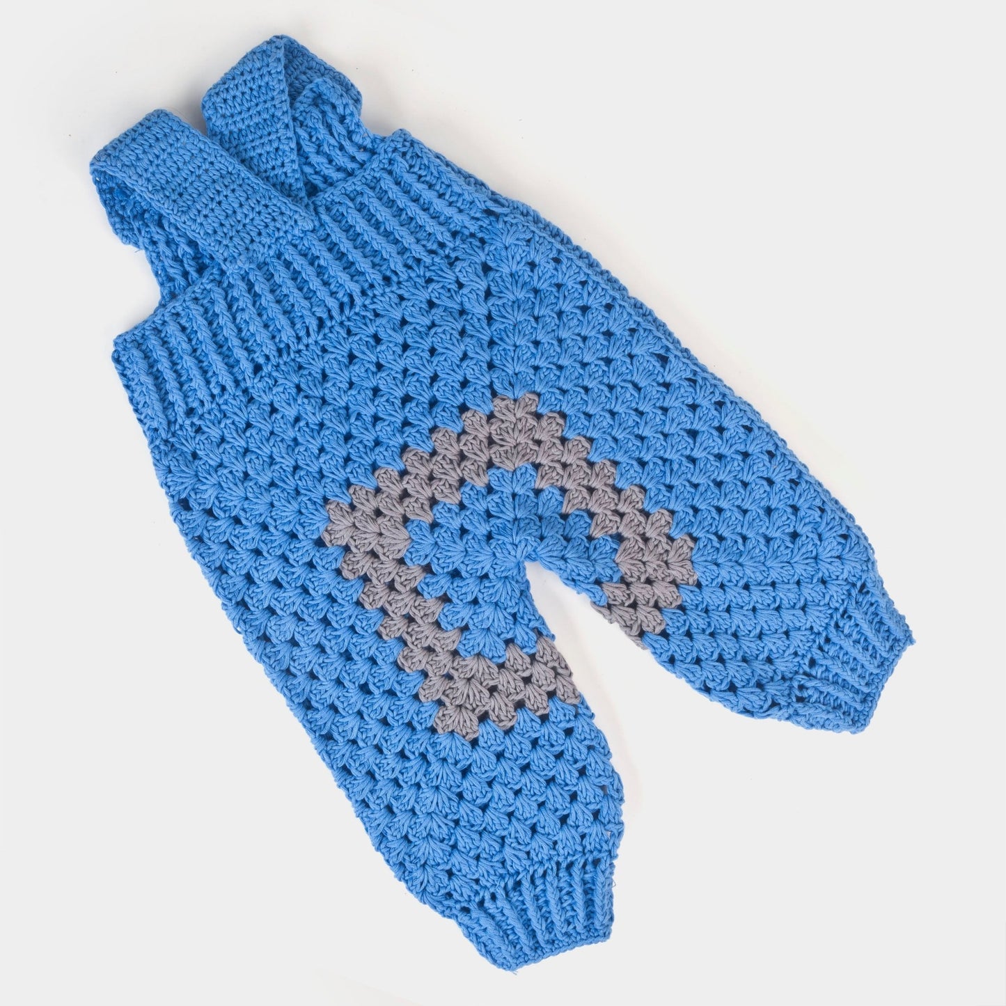 Baby - Latzhose Baumwolle Blau – handgemacht - Mingati