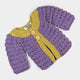 Baby - Cardigan Baumwolle - handgemacht | Lila - Mingati