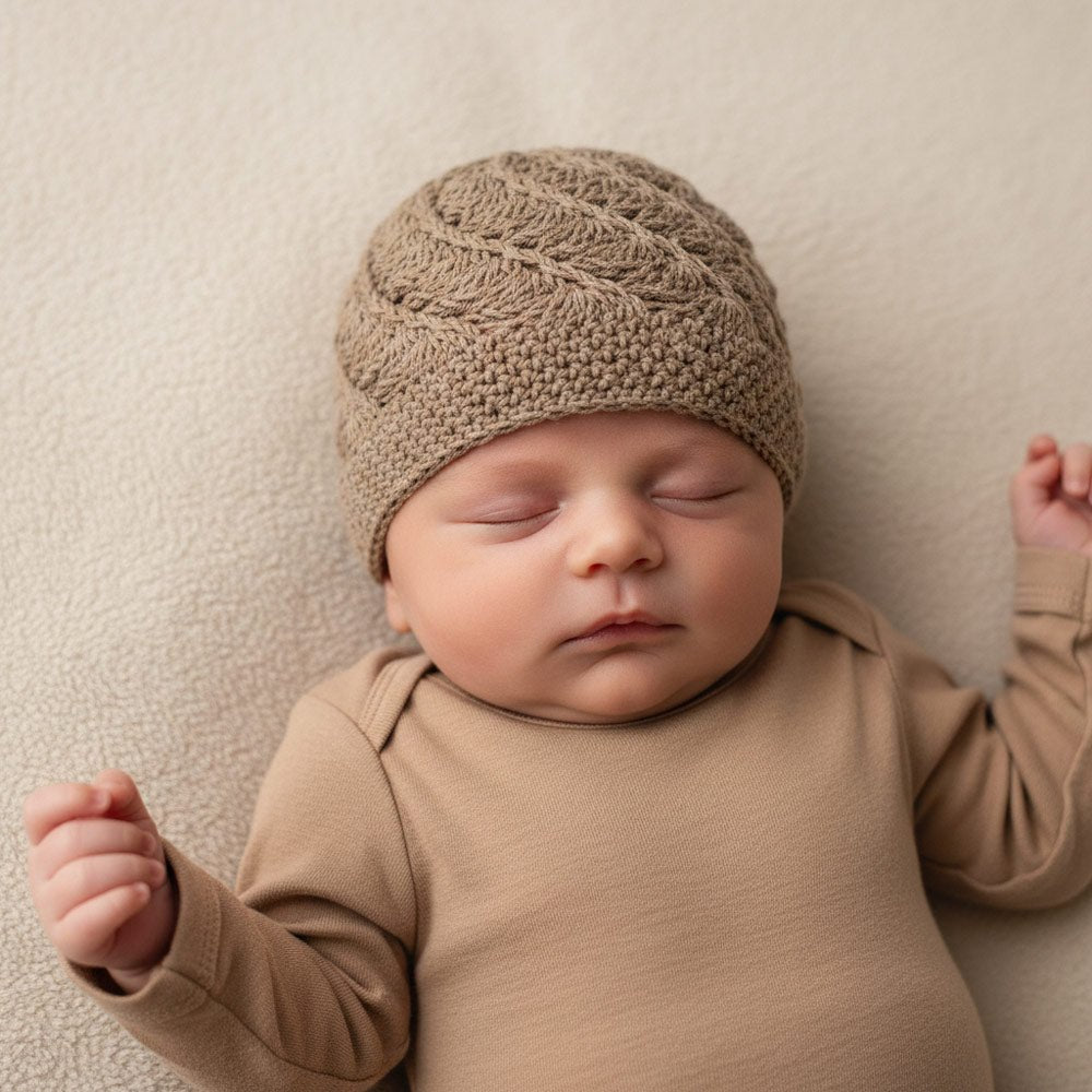 Baby - Mütze aus Baumwolle | Braun - Mingati