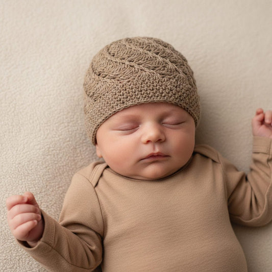 Baby - Mütze aus Baumwolle | Braun - Mingati