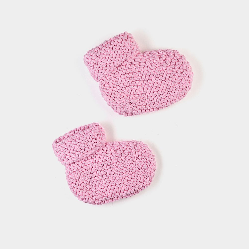 Gestrickte Baby - Socken aus Baumwolle | Rosa - Mingati