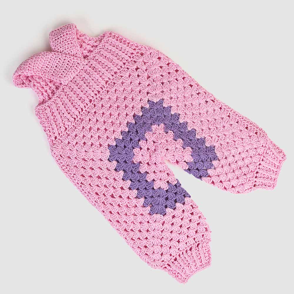 Baby - Latzhose Baumwolle Rosa – handgemacht - Mingati
