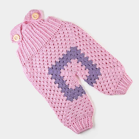 Baby - Latzhose Baumwolle Rosa – handgemacht - Mingati