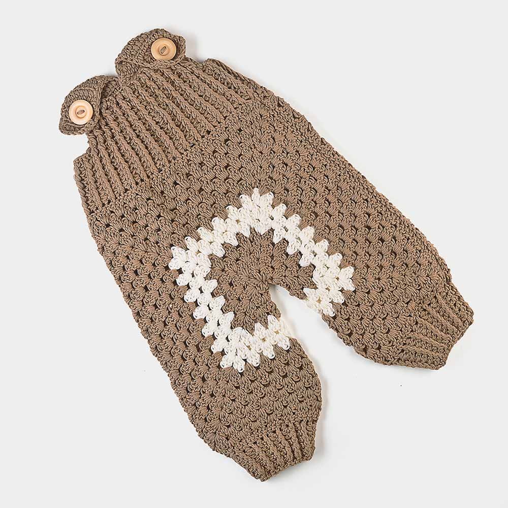 Baby - Latzhose Baumwolle Braun – handgemacht - Mingati