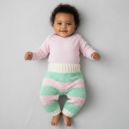 Baby - Hose Baumwolle Grün/Rosé – handgemacht - Mingati